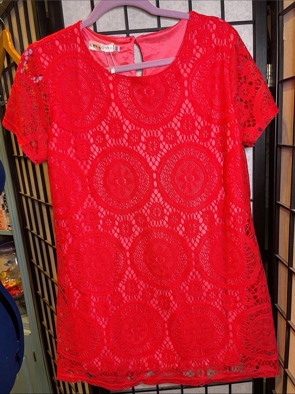 Romantic Body Clothing   
Enteric Lace Covers Short Red Dress